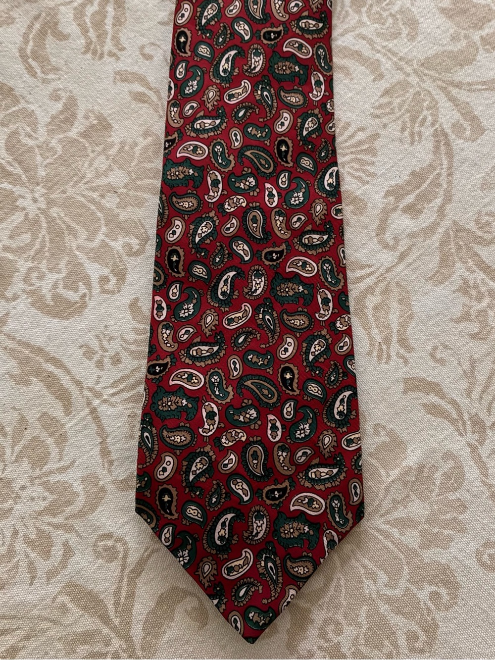 Trimingham’s Bermuda Designer Necktie Tie Silk Paisley Made in England Vintage